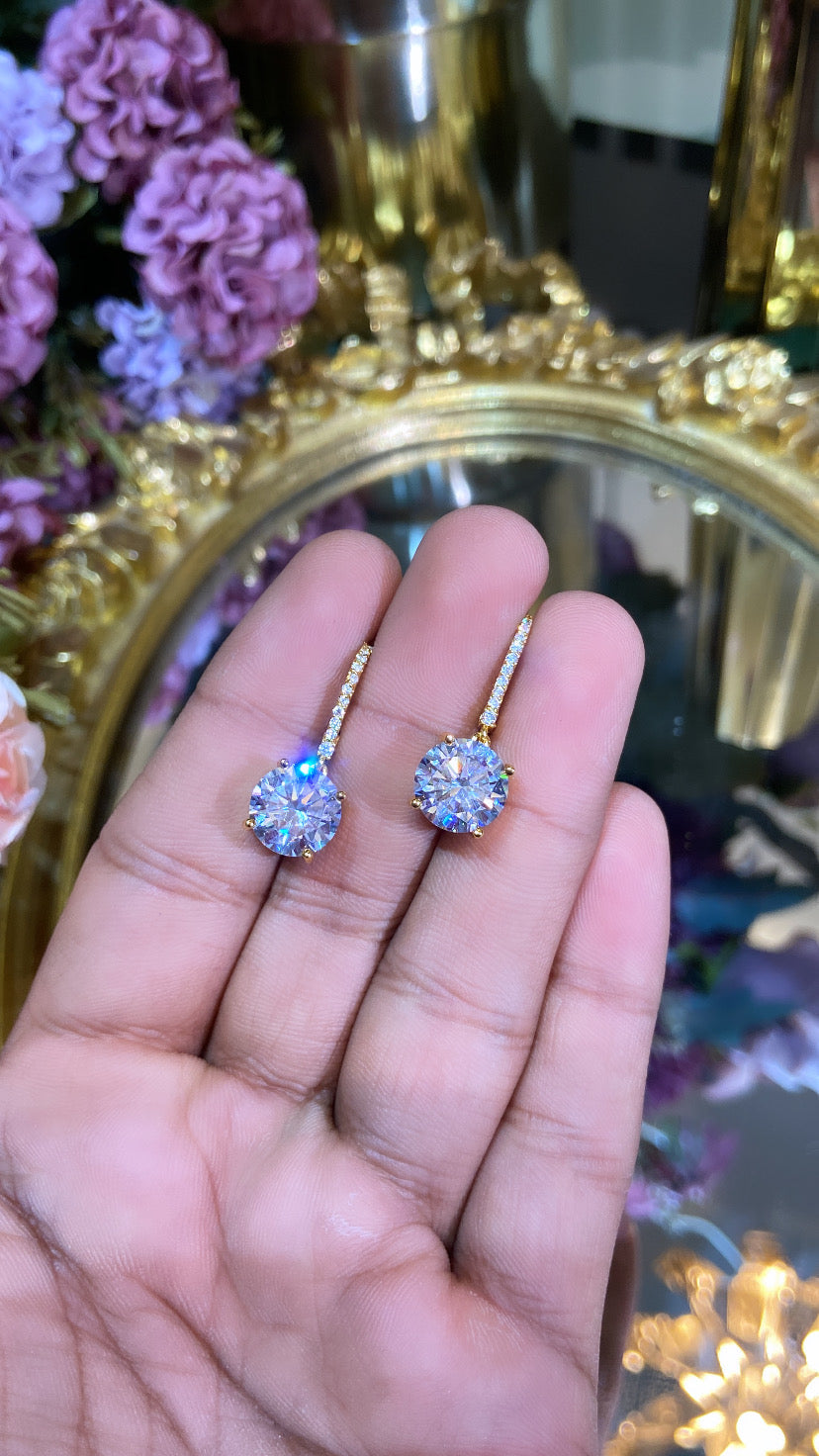 Solitaire Hoop Danglers ✨