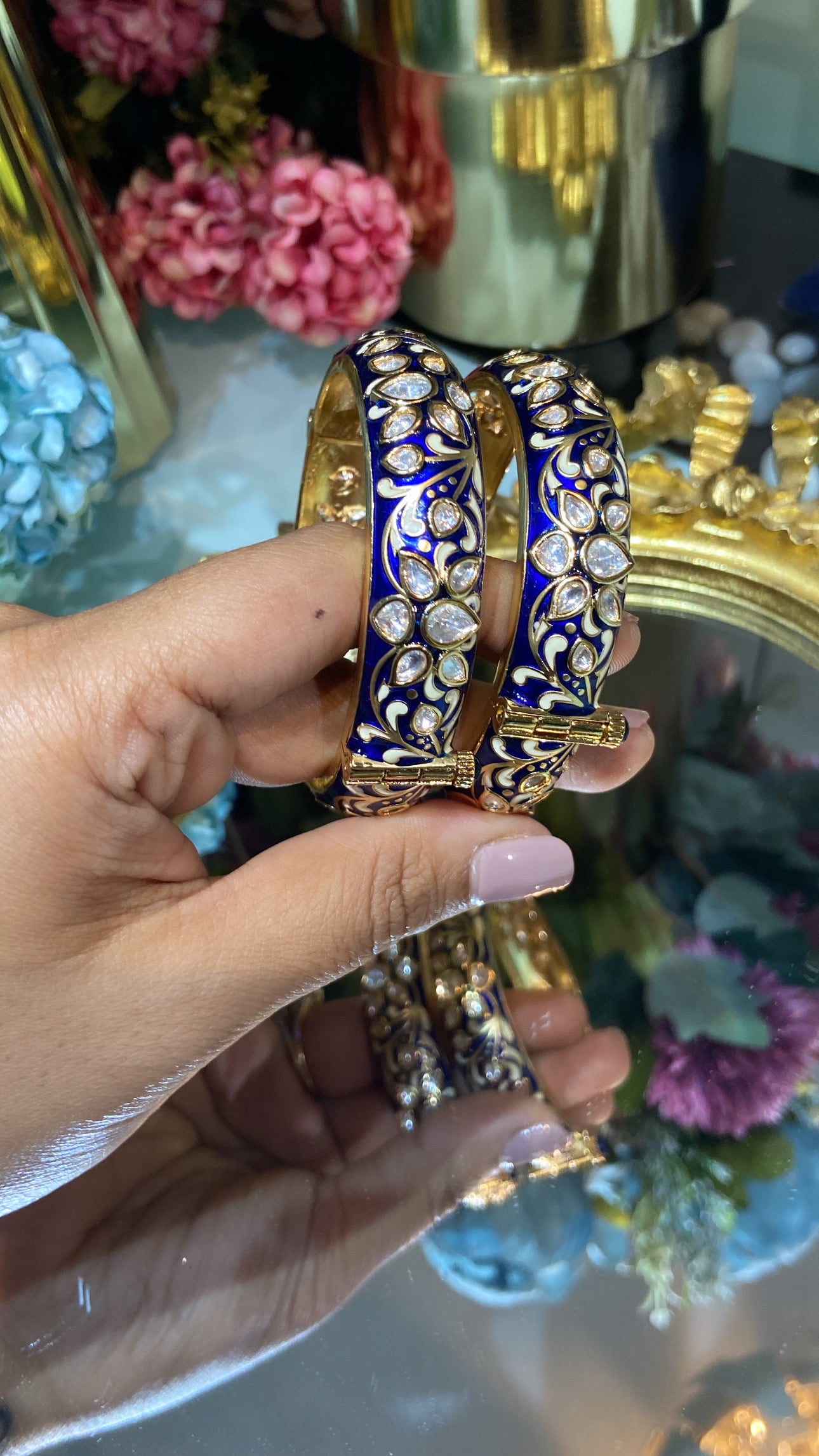 meenakari Polki Kada Openable (pair)