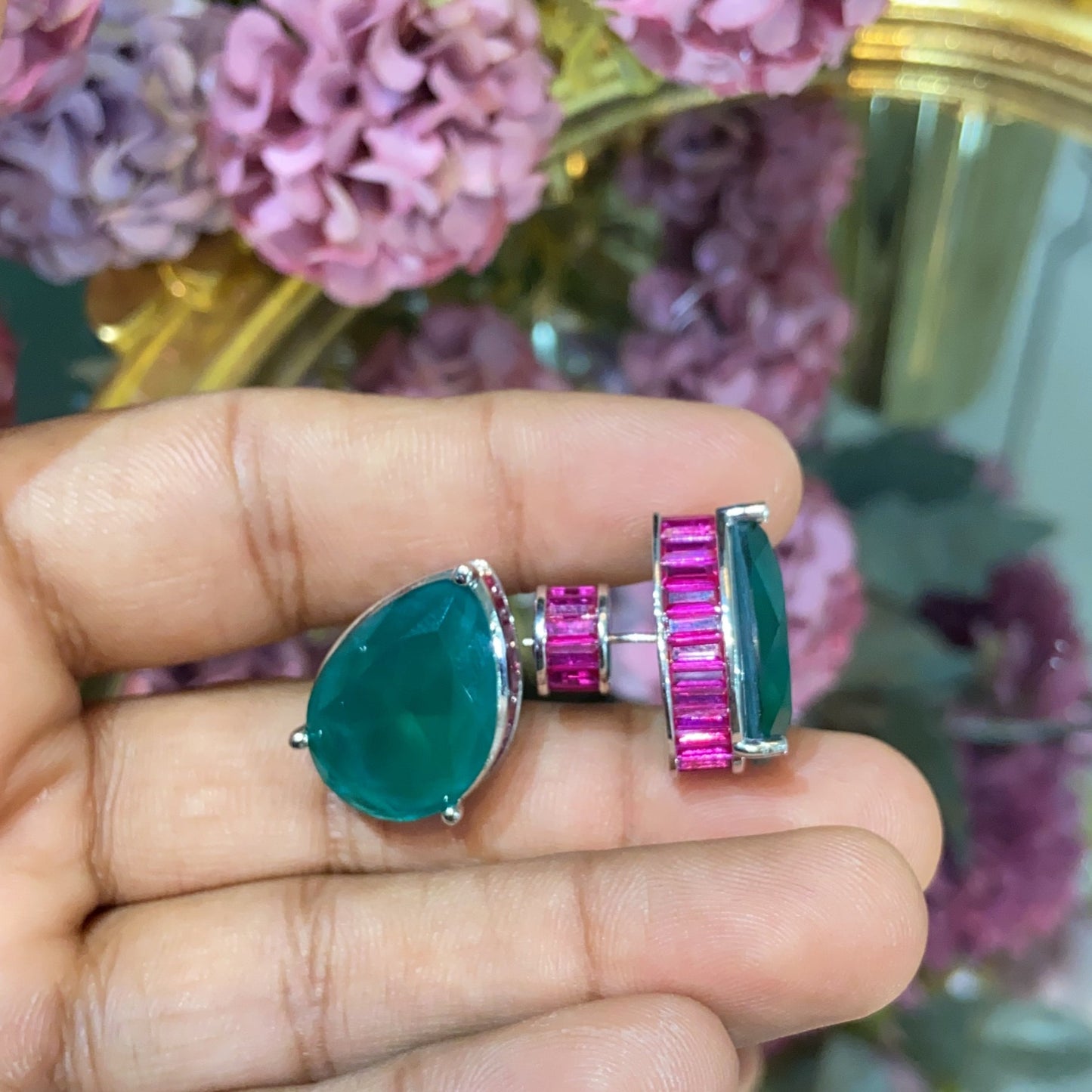Tear Drop Dual colour studs
