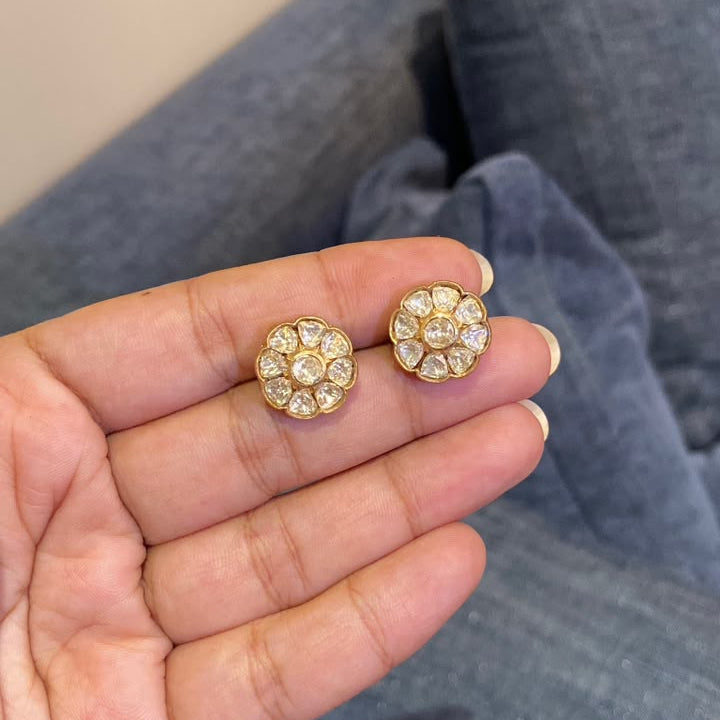 Mini Bloom Moissanite Polki Tops