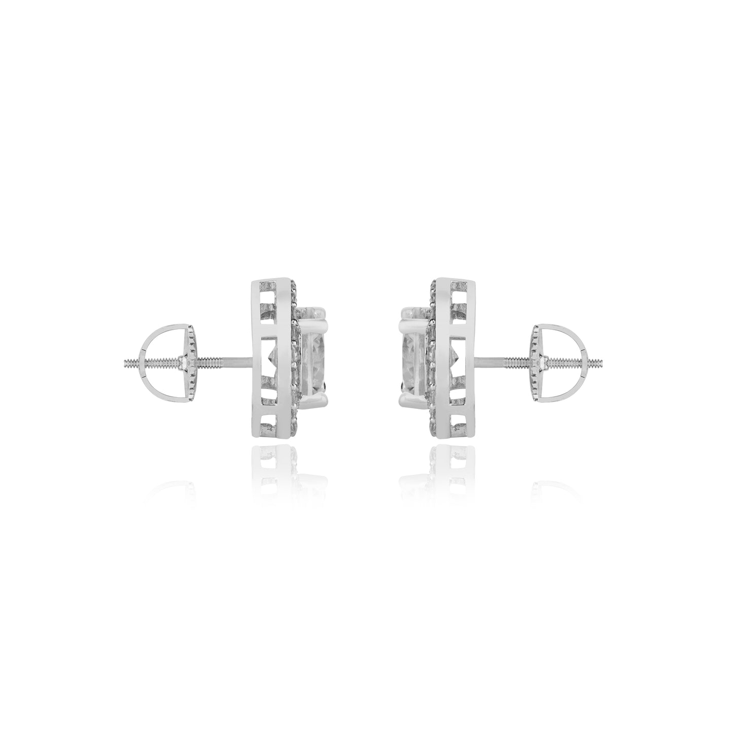 OVAL HALO EARRINGS