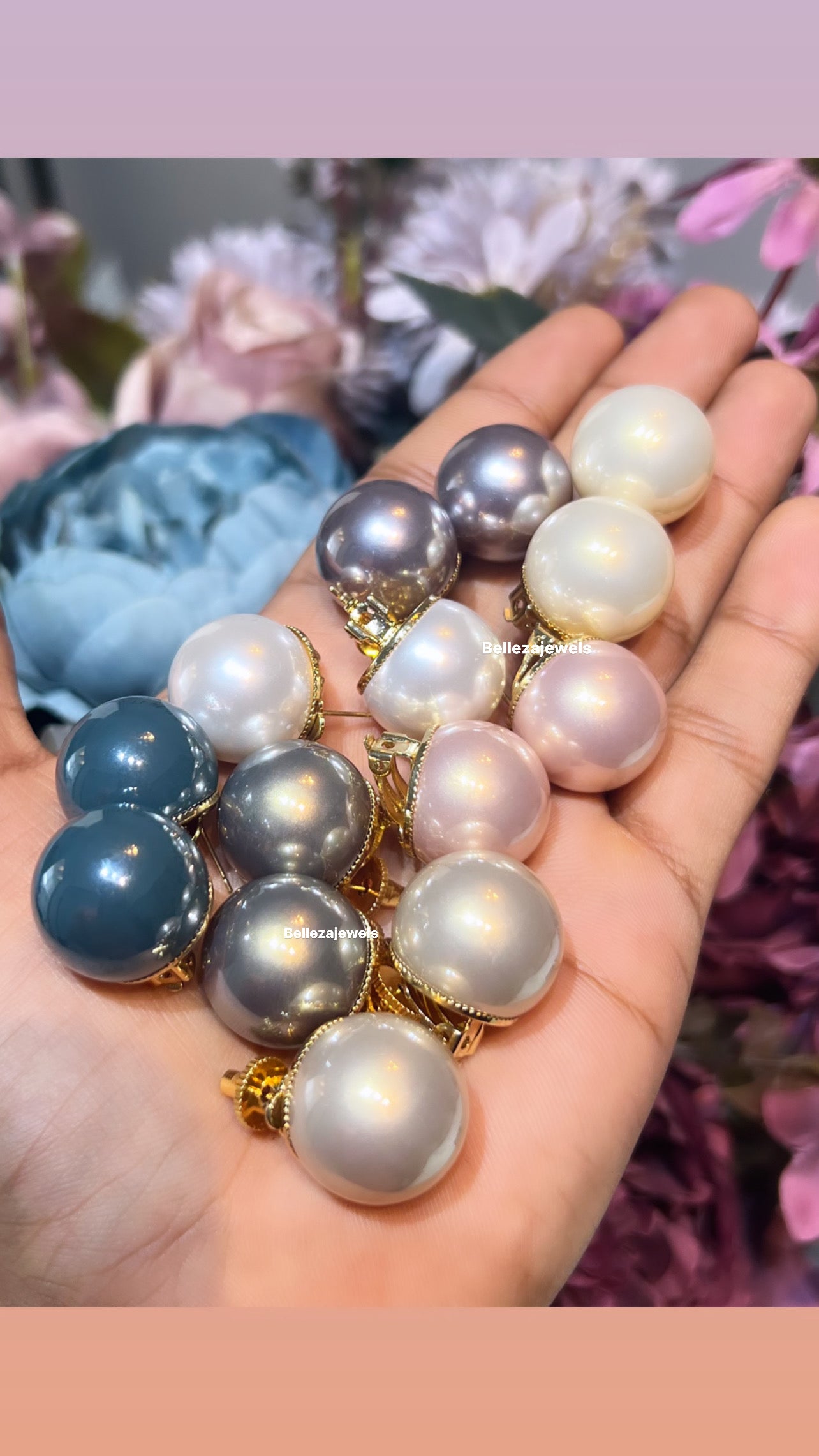 20mm pearls with clip