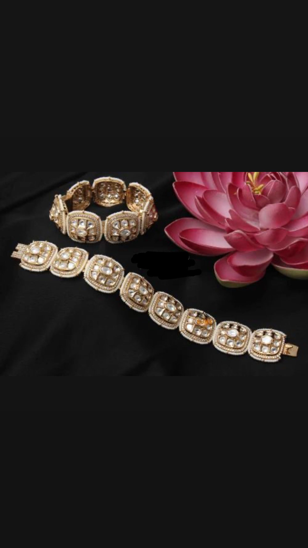 Diva moissanite Polki Tennis Bracelet (Single Piece)