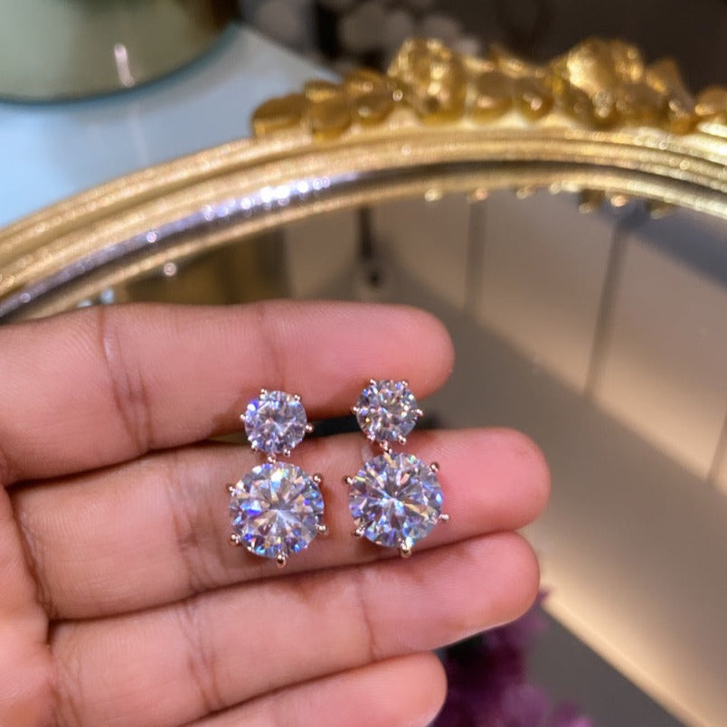 ROUND DROP dangler EARRING ♠️