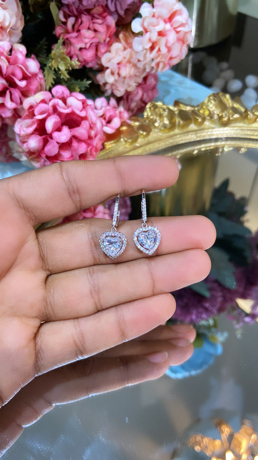 Alia Heart Hoop Danglers ✨