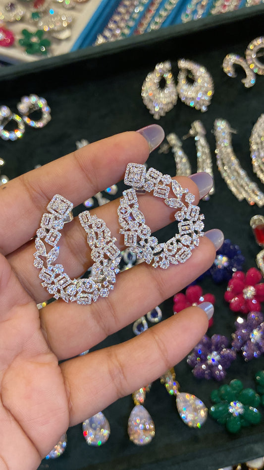 Cluster cocktail earrings 💙