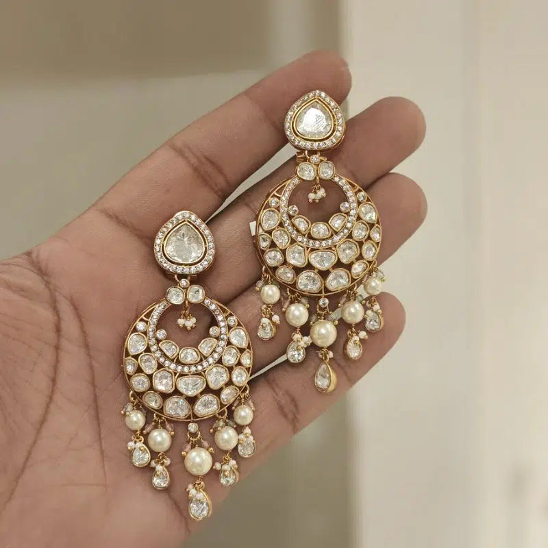 Aakarshan Moissanite Polki Chaandbali 🫰🏻