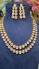 2 Liner round Festive kundan polki necklace set