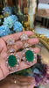 Doublet emerald Moissanite Polki earrings