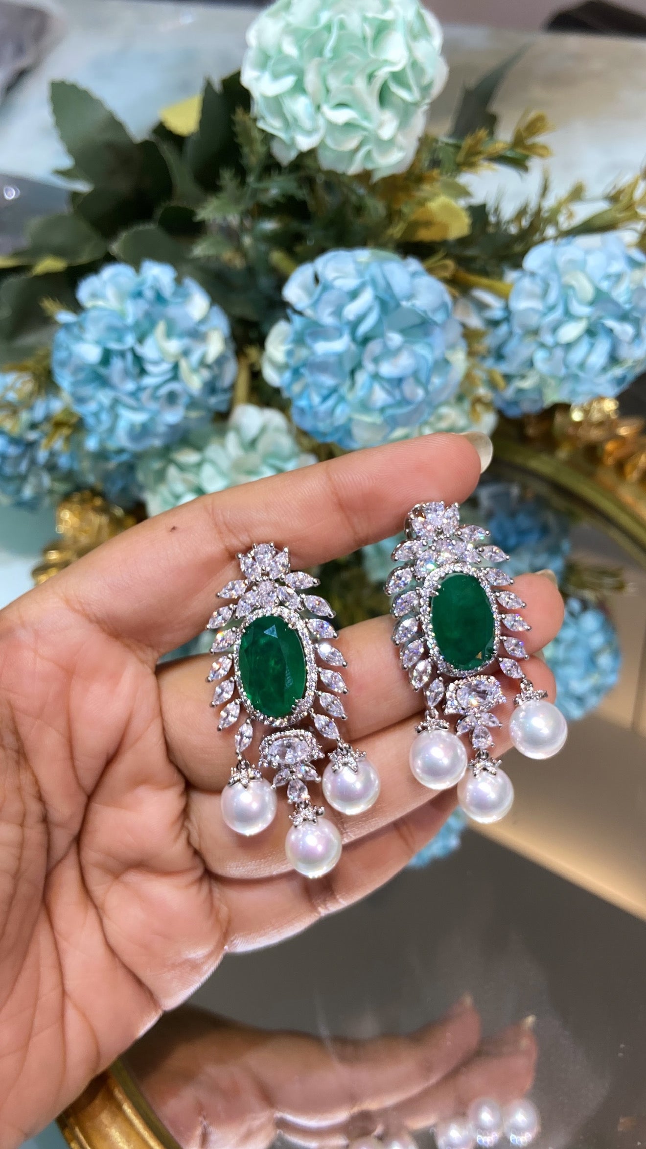 PEARL COLOUR CHANDELIERS