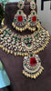 BRIDAL MOISSANITE POLKI EMERALD CHOKER SET