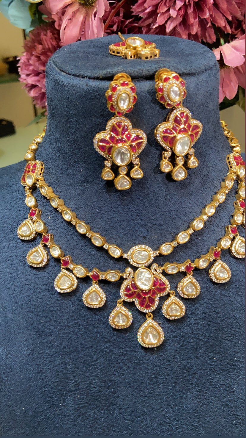 Festive Vintage Polki 2 liner set