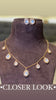 Moissanite Polki drop necklace set