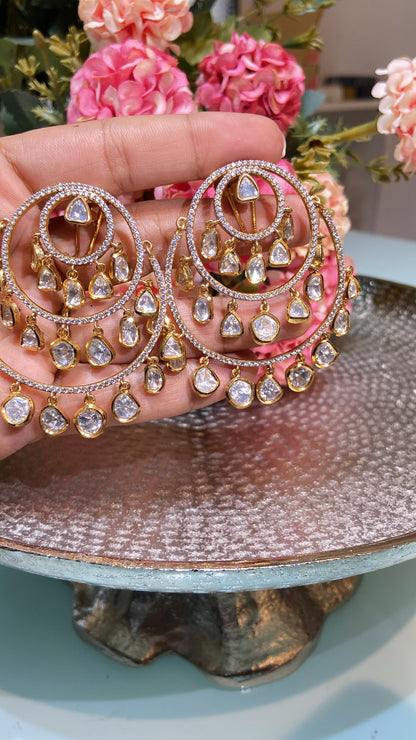 DANGLING CHAND EARRING - mini & large