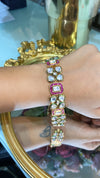 Invisible Ruby Kundan Polki bracelet