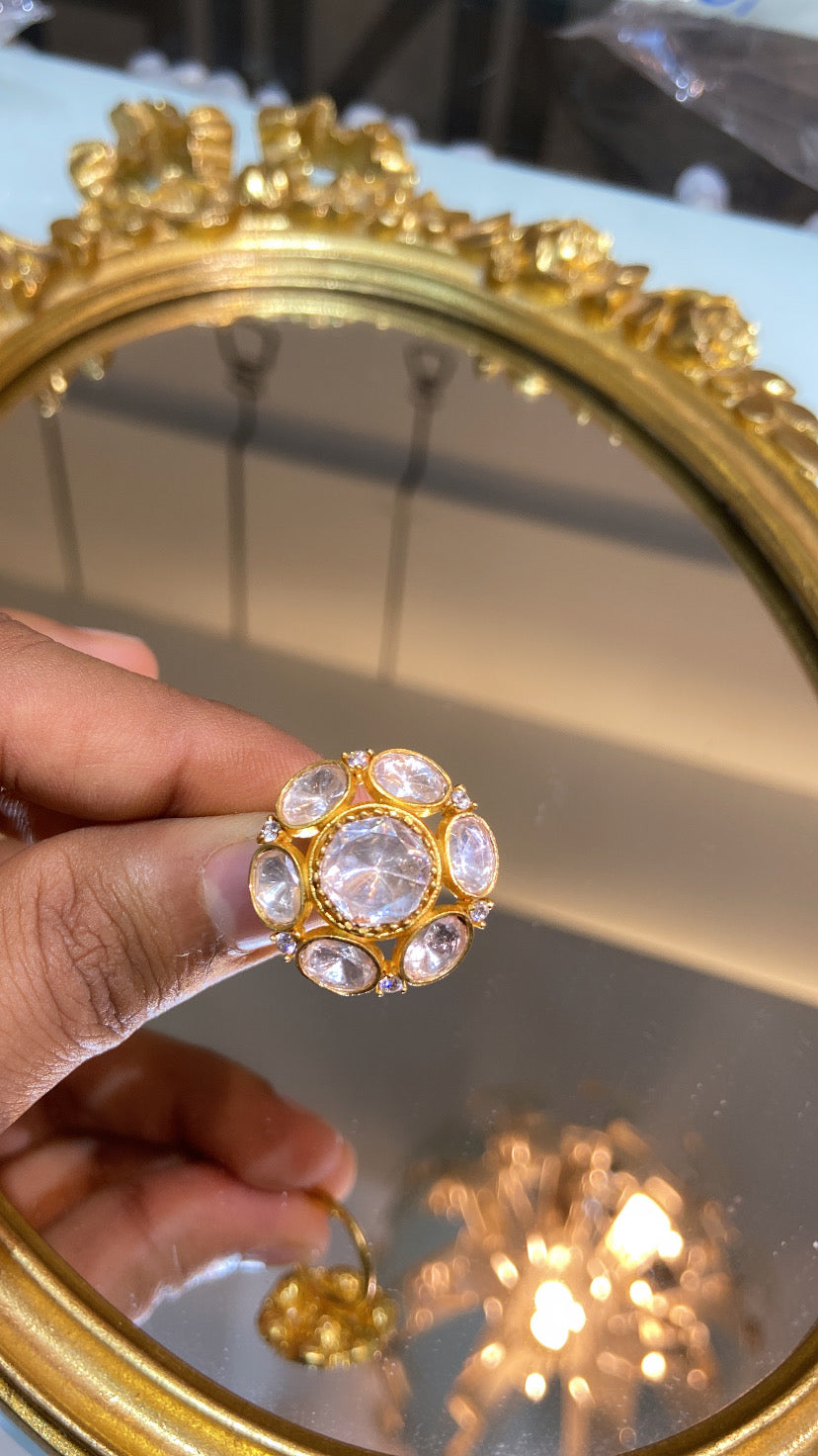 ALAIYA MOISSANITE POLKI RING