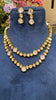 PREMIUM UNSHAPED POLKI KUNDAN NECKLACE SET - LONG