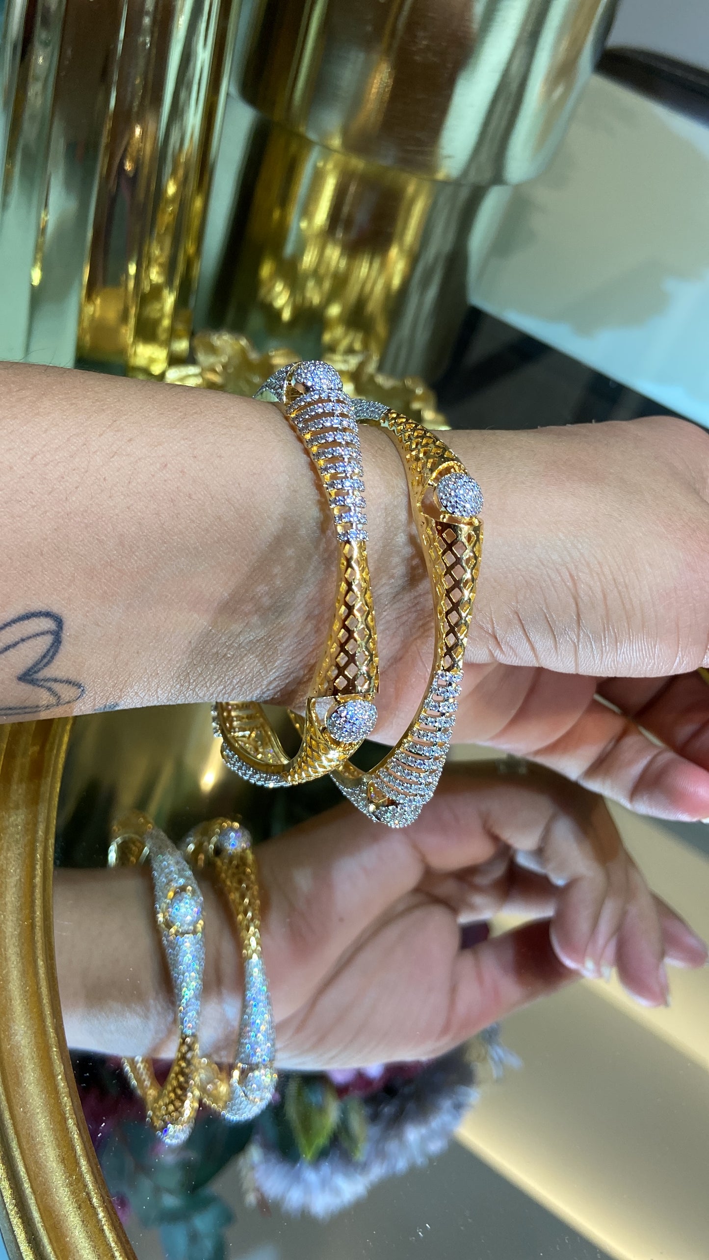 Square Diamond Bangles (Without Lock) 🪄