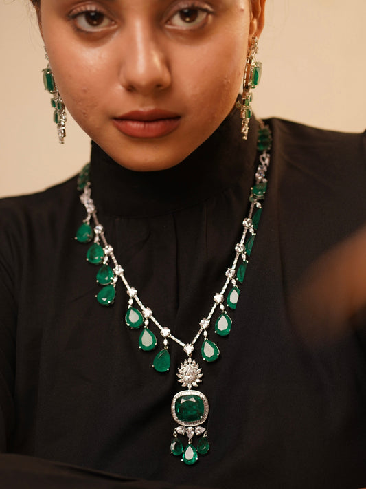 EMILY DOUBLET DIAMOND DROP SET