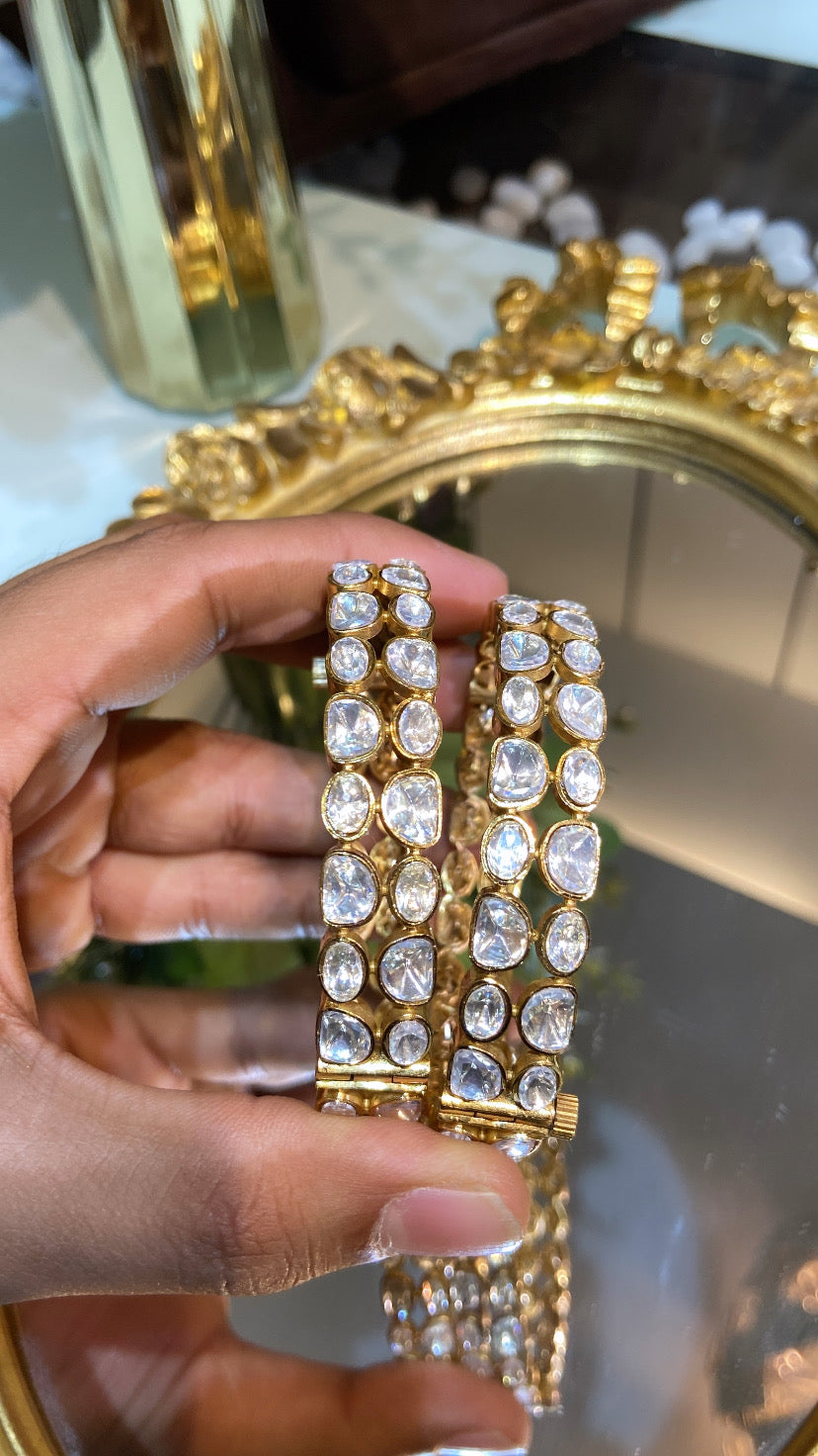 2 LINE MOISSANITE POLKI KADAS (OPENABLE)