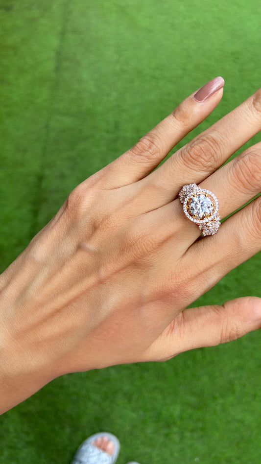Cocktail Marquise Drop Solitaire ring