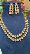 2 Liner round Festive kundan polki necklace set