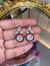 Festive dainty meenakari earrings