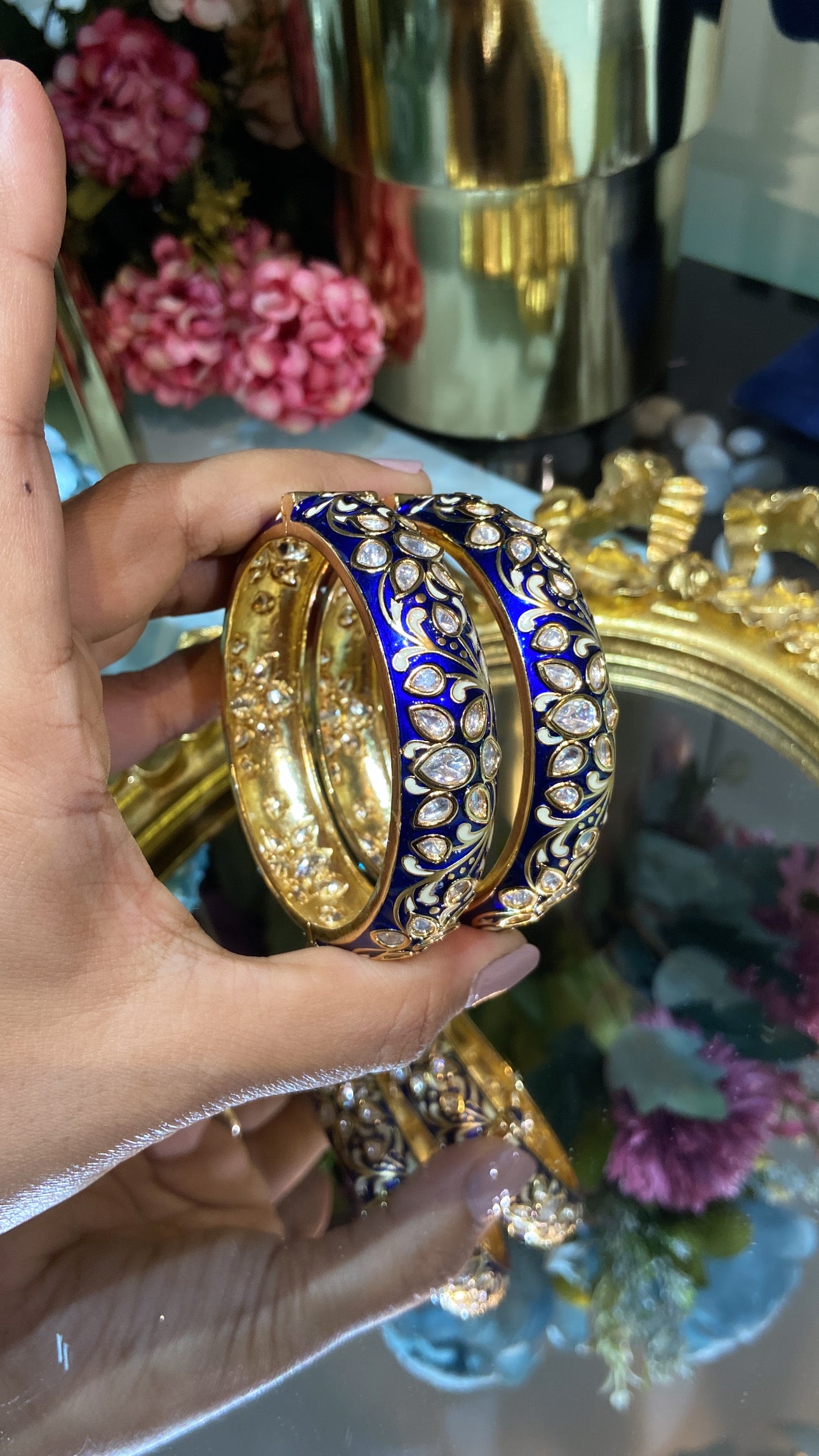 meenakari Polki Kada Openable (pair)