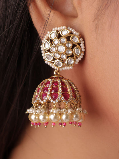 TATHA MOISSANITE POLKI JHUMKIS