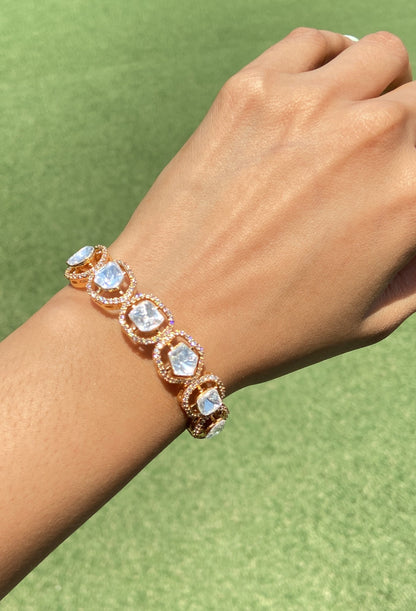 Festive Moissanite Polki bracelet