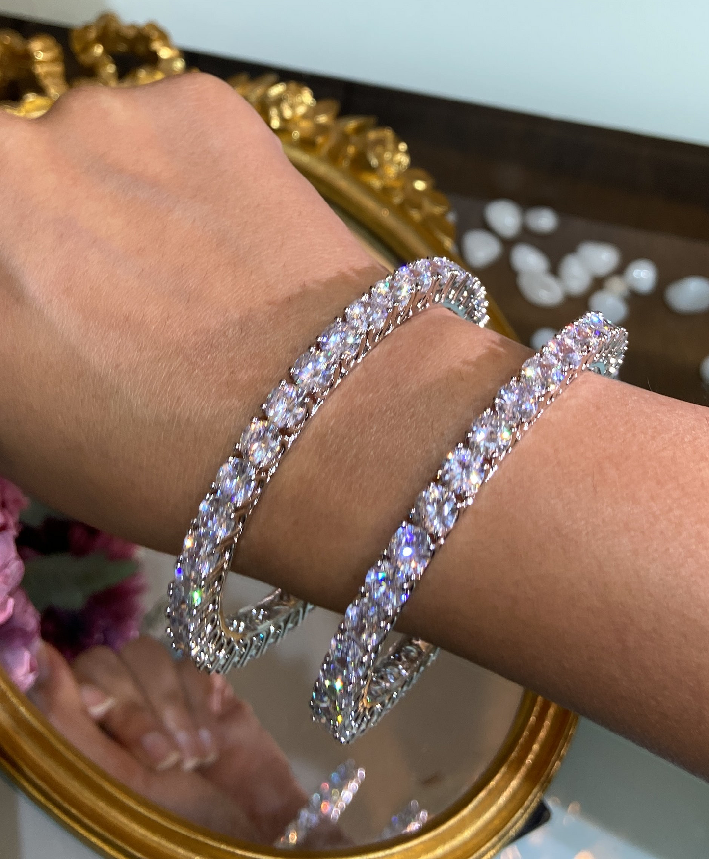 Big Solitaire Bangles - PAIR (50 pointer each diamond) 🪄
