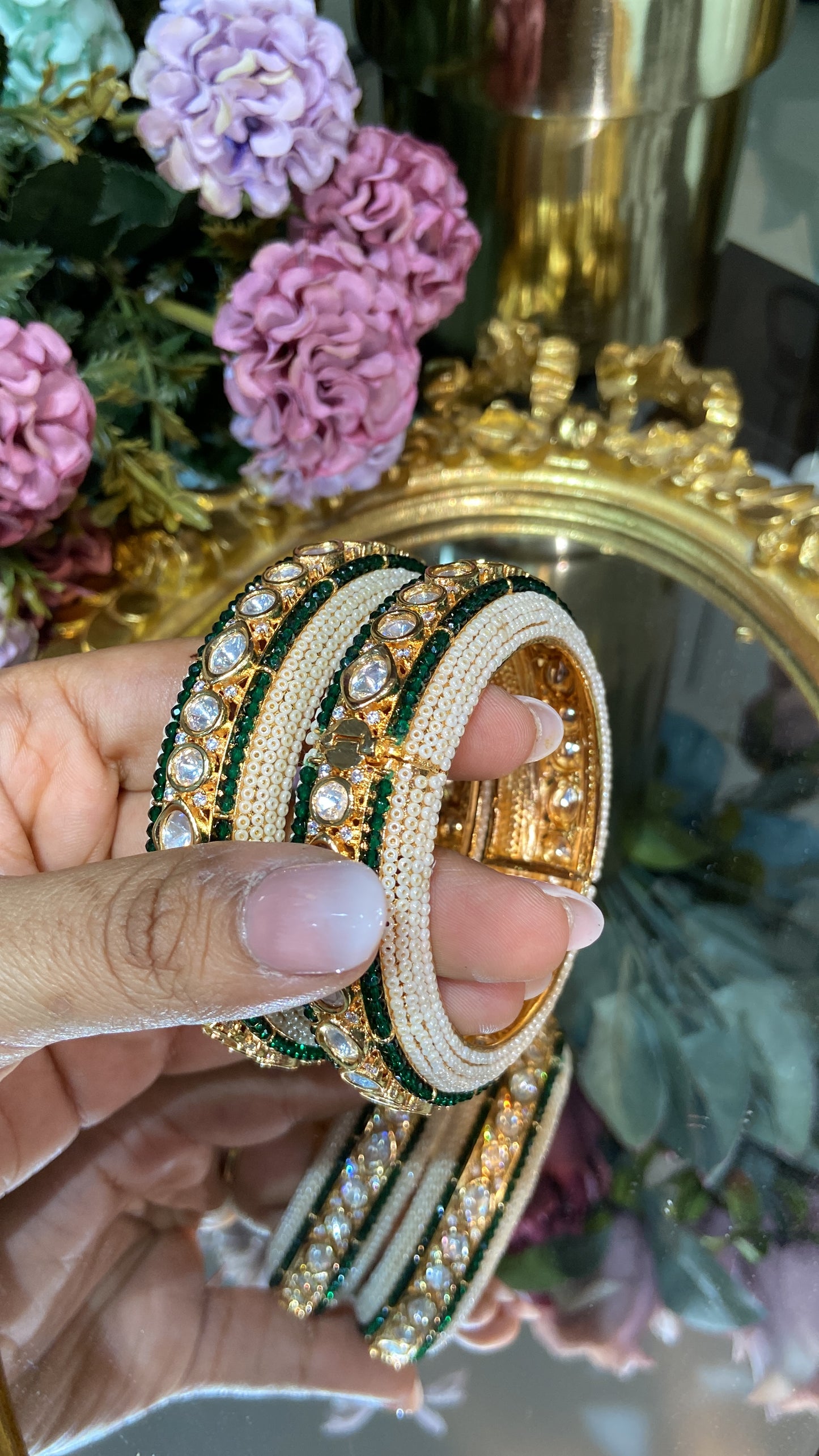 PEARL POLKI KADA / RED GREEN