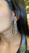 Strand cocktail earrings