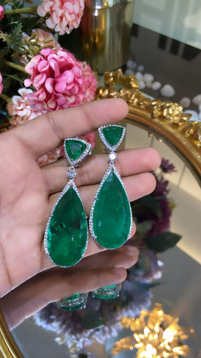 Tear drop along Shoulder doublet earrings