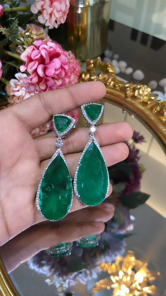 Tear drop along Shoulder doublet earrings