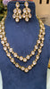 PREMIUM UNSHAPED POLKI KUNDAN NECKLACE SET - LONG