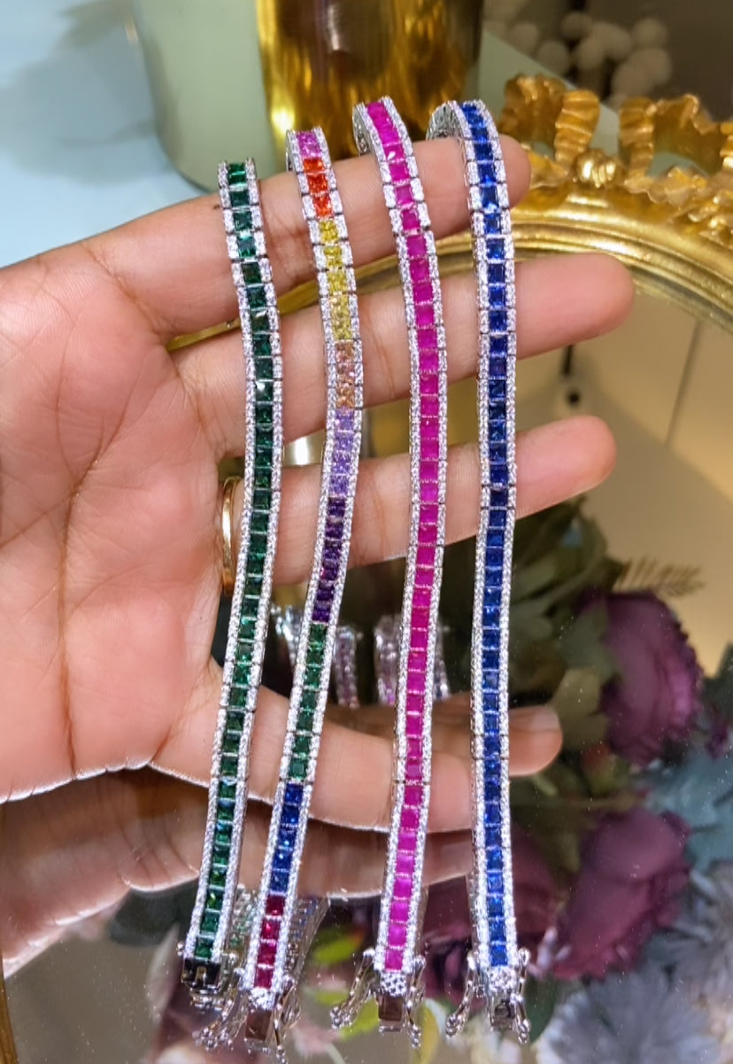 Rainbow Tennis Bracelet 🔝🎀
