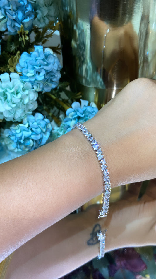 Dainty Heart Tennis Bracelet
