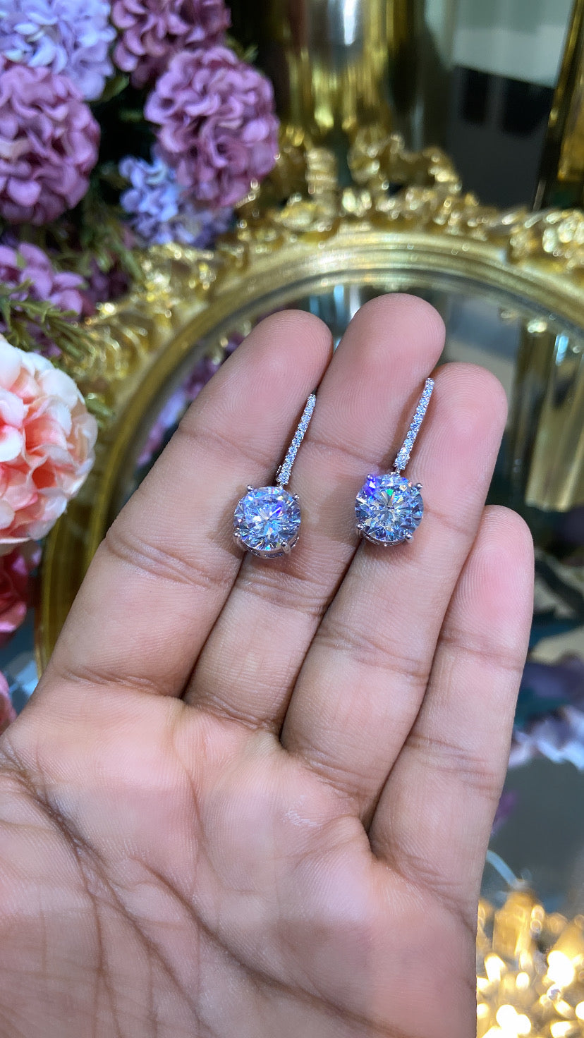 Solitaire Hoop Danglers ✨