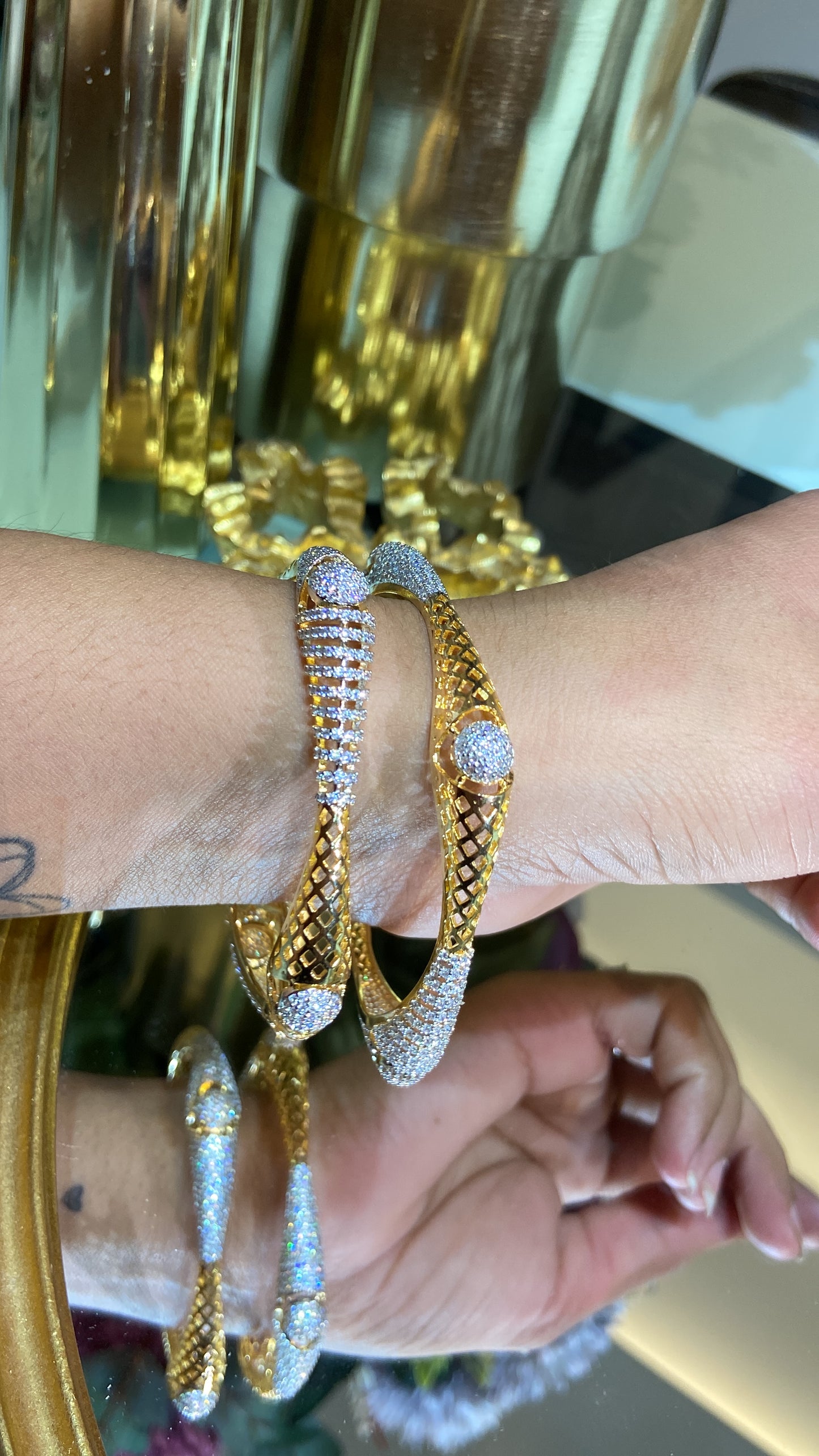 Square Diamond Bangles (Without Lock) 🪄