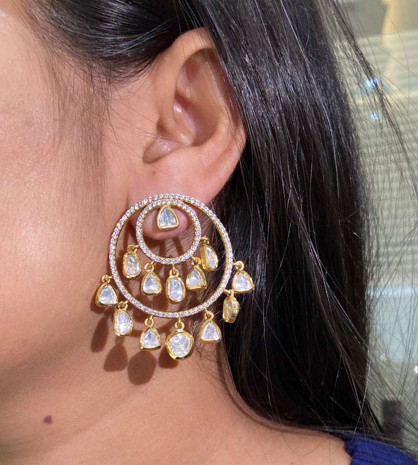 DANGLING CHAND EARRING - mini & large