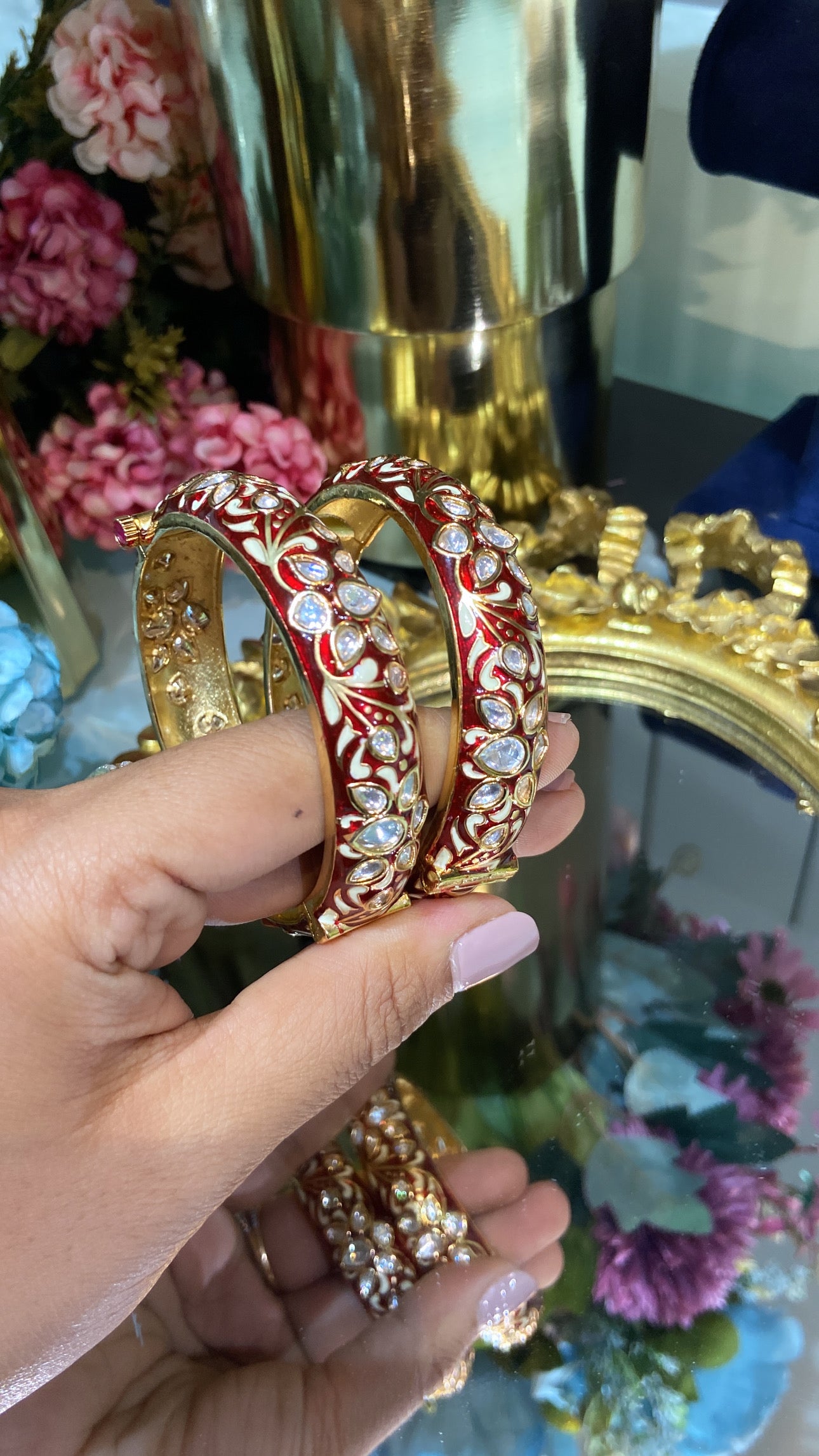 meenakari Polki Kada Openable (pair)