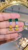 DUAL COLOUR DROP EARRINGS
