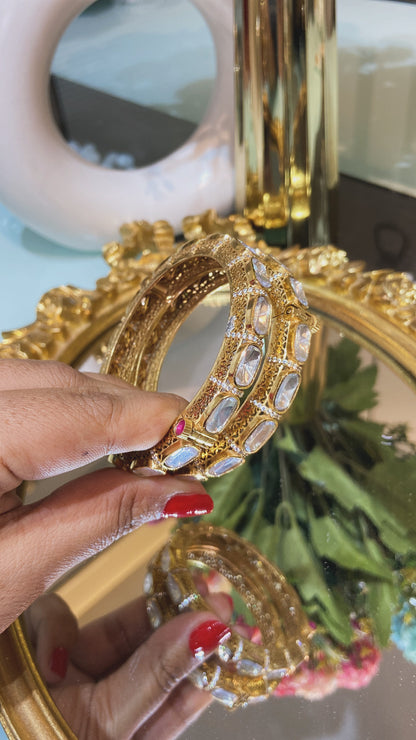 Gayatri Moissanite Indian Kada (PAIR) OPENABLE 🪄