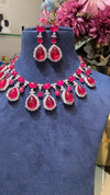 Festive Madison Coloured Diamond Necklace with Earrings