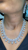 Cluster pearl necklace set
