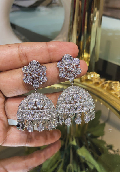 Diamanté CLUSTER Jhumkas