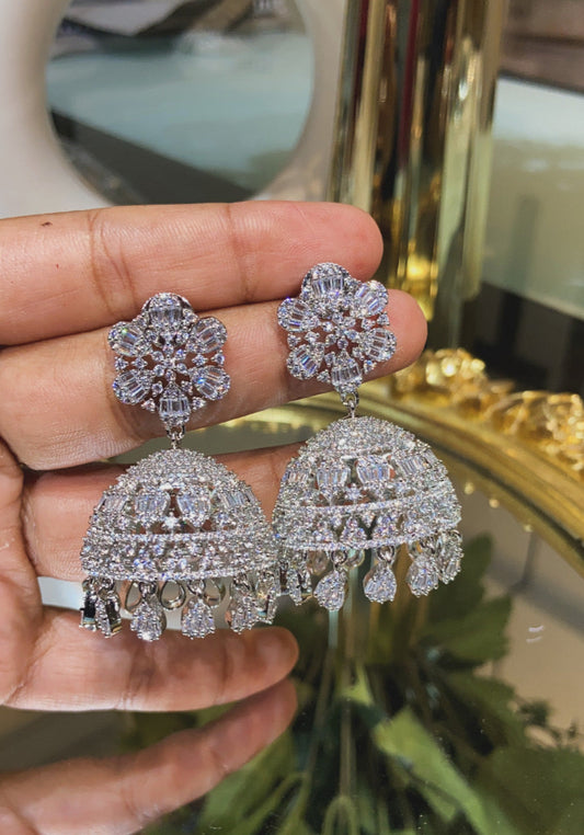 Diamanté CLUSTER Jhumkas
