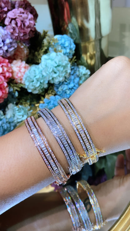 Openable Baguette bangle - Single Piece