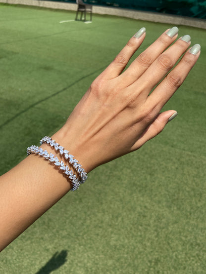 MARQUISE DIAMOND BANGLES (OPENABLE) PAIR